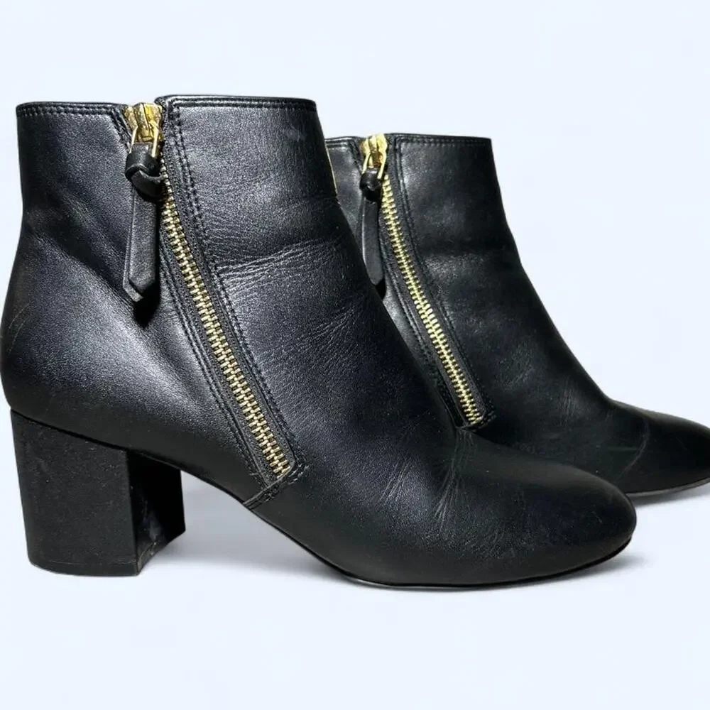 Cole haan black leather ankle Boots
